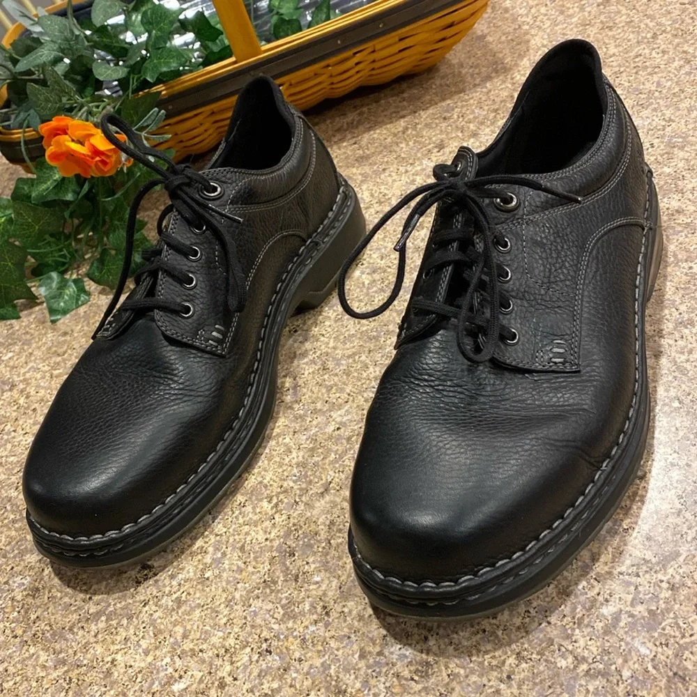 Timberland Lace Up Black Leather Oxford Shoes 29512 11W Leather Upper